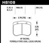 Hawk Performance HB108E.560 | Hawk AP Racing 14mm Blue 9012 Race Brake Pads Alternate Image 1