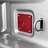 Builtright Industries 110016 | BuiltRight Industries 2020 Jeep Gladiator Bed Plug Plate Cover (Alum) - Red; 2020-2024 Alternate Image 3