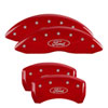 MGP 10222SFRDRD | 4 Caliper Covers Engraved Front & Rear Oval logo/Ford Red finish silver ch; 2013-2018 Alternate Image 7