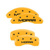 MGP 32015SMOPYL | 4 Caliper Covers Engraved Front & Rear Mopar Yellow Finish Black Char 2005 Chrysler Sebring; 2004-2006 Alternate Image 1