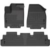 Husky Liners 95701 | 2022 Nissan Pathfinder/Infiniti QX60 Weatherbeater Black Front & 2nd Seat Floor Liners Alternate Image 1