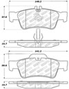 Stoptech 305.09860 | StopTech Street Select Brake Pads Mercedes-Benz E550, Rear; 2007-2014 Alternate Image 1