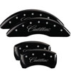 MGP 35013SCADBK | 4 Caliper Covers Engraved Front & Rear Cursive/Cadillac Black finish silver ch; 2009-2019 Alternate Image 6