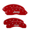 MGP 42007SJEPRD | 4 Caliper Covers Engraved Front & Rear JEEP Red finish silver ch; 2012-2012 Alternate Image 7