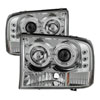 SPYDER 5010360 | Spyder Ford Excursion 1PC Dual Halo LED ( Replaceable LEDs ) Projector Headlights G2 Version - Chrome - (PRO-YD-FF25099-1P-G2-C); 2000-2004 Alternate Image 2