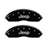 MGP 42007SJEPBK | 4 Caliper Covers Engraved Front & Rear JEEP Black finish silver ch; 2012-2012 Alternate Image 1