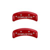 MGP 13013SCV4RD | 4 Caliper Covers Gloss Red Engraved with Corvette C4 (Full Kit 4 Pieces); 1988-1995 Alternate Image 2