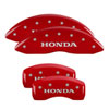 MGP 20139SHONRD | 4 Caliper Covers Engraved Front & Rear Honda Red finish silver ch; 2006-2008 Alternate Image 7