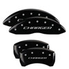 MGP 12001SCHBBK | 4 Caliper Covers Engraved Front & Rear Block/Charger Black finish silver ch; 2009-2010 Alternate Image 7