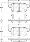 Stoptech 308.14230 | StopTech Street Brake Pads Toyota Prius, Rear; 2010-2017 Alternate Image 1