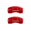 MGP 32015SMOPRD | 4 Caliper Covers Engraved Front & Rear MOPAR Red finish silver ch; 2004-2006 Alternate Image 2