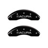 MGP 39012SACUBK | 4 Caliper Covers Engraved Front & Rear Acura Black finish silver ch; 2013-2014 Alternate Image 1