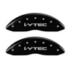 MGP 39020SIVTBK | 4 Caliper Covers Engraved Front & Rear I-Vtec Black Finish Silver Char 2016 Acura ILX; 2017-2020 Alternate Image 3