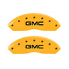 MGP 34209SGMCYL | 4 Caliper Covers Engraved Front & Rear GMC Yellow finish black ch; 2015-2020 Alternate Image 2