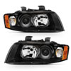 ANZO 121528 | 2002-2005 Audi A4 Projector Headlight Black G2 (Halogen Type); 2002-2005 Alternate Image 2