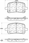 Stoptech 308.10280 | StopTech Street Brake Pads Pontiac G5, Front; 2007-2008 Alternate Image 1