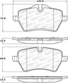 Stoptech 308.12041 | StopTech Street Brake Pads Mini Cooper Countryman John Cooper Works, Front; 2014-2016 Alternate Image 1