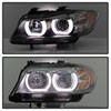 SPYDER 5083852 | Spyder BMW E90 3-Series 4DR Version 2 Projector Headlights - HID model Non AFS Only - Light Bar DRL - Black - (PRO-YD-BMWE9005V2-HID-DRL-BK); 2006-2008 Alternate Image 3