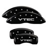 MGP 20139SVTCBK | 4 Caliper Covers Engraved Front & Rear Vtech Black finish silver ch; 2006-2008 Alternate Image 7