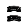 MGP 34002SDNLBK | 4 Caliper Covers Engraved Front & Rear Denali Black finish silver ch; 2013-2017 Alternate Image 2