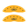 MGP 10215SFRDYL | 4 Caliper Covers Engraved Front & Rear Oval logo/Ford Yellow finish black ch; 2011-2019 Alternate Image 2