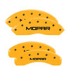 MGP 12059SMOPYL | 4 Caliper Covers Engraved Front & Rear Mopar Yellow Finish Black Char 2010 Dodge Nitro; 2010-2010 Alternate Image 2