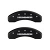 MGP 52002SHUMRD | 4 Caliper Covers Engraved Front & Rear Hummer Red finish silver ch; 2005-2007 Alternate Image 3