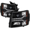 SPYDER 5083524 | Spyder Chevy Silverado 2500HD/3500HD Version 2 Projector Headlights - LED DRL - Black - (PRO-YD-CS07V2-DRL-BK); 2007-2014 Alternate Image 2