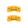 MGP 14223SIMPYL | 4 Caliper Covers Engraved Front & Rear Impala Yellow finish black ch; 2014-2020 Alternate Image 3