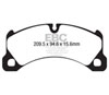 EBC dp42162r | 10+ Porsche Cayenne 3.6 Yellowstuff Front Brake Pads; 2010-2023 Alternate Image 4