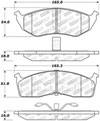 Stoptech 309.05910 | StopTech Sport Brake Pads Plymouth Grand Voyager, Front; 1996-2000 Alternate Image 1