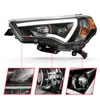 ANZO 111416 | 14-18 Toyota 4 Runner Plank Style Projector Headlights Black w/ Amber; 2014-2024 Alternate Image 8