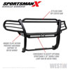 Westin 40-32075 | 12-20 Nissan Frontier Sportsman X Grille Guard - Textured Black; 2012-2020 Alternate Image 3