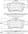 Stoptech 305.10950 | StopTech Street Select Brake Pads Ford Transit Connect, Rear; 2014-2018 Alternate Image 1