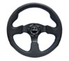 NRG rst-012r-bl | Reinforced Steering Wheel (320mm) Black Leather w/Blue Stitching Alternate Image 1