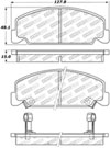 Stoptech 308.02730 | StopTech Street Brake Pads Honda CRX DX, Front; 1988-1988 Alternate Image 1