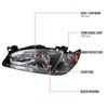 Spec-D Tuning 2LCLH-COR98JM-RS | Toyota Corolla Crystal Housing Headlights Black; 1998-1998 Alternate Image 8