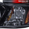 Spec-D Tuning 2LCLH-MST94G-TM | Ford Mustang 1-Piece Crystal Housing Headlight Smoke Lens; 1994-1998 Alternate Image 2