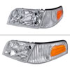 Spec-D Tuning 2LCLH-VIC98-EU | Ford Crown Victoria Chrome Euro Headlight With Corner; 1998-2011 Alternate Image 1