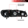 Spec-D Tuning 2LH-ACD98JM-RS | Spec-D Honda Accord Jdm Black Headlights; 1998-2002 Alternate Image 8