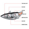 Spec-D Tuning 2LH-CAM05-RS | Toyota Camry Euro Headlights Chrome Housing; 2005-2006 Alternate Image 8