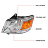 Spec-D Tuning 2lh-car08-l-rs | SPEC-D Tuning Dodge Caravan Headlight - Chrome - Left; 2008-2010 Alternate Image 6