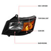 Spec-D Tuning 2lh-car08jm-rs | SPEC-D Tuning Dodge Caravan Headlights - Black; 2008-2010 Alternate Image 6