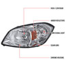 Spec-D Tuning 2LH-COB05-RS | Chevrolet Cobalt Chrome Euro Headlights; 2005-2010 Alternate Image 9