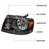 Spec-D Tuning 2LH-F15004JM-RS | Ford F150 Crystal Housing Headlights Black; 2004-2008 Alternate Image 8