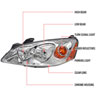 Spec-D Tuning 2lh-g605-abm | SPEC-D Tuning Pontiac G6 Euro Headlights Chrome; 2005-2010 Alternate Image 5