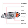 Spec-D Tuning 2lh-ipa06-rs | SPEC-D Tuning Chevrolet Impala Euro Headlights - Chrome; 2006-2013 Alternate Image 8