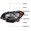 Spec-D Tuning 2LH-MBU08JM-EU | Chevrolet Malibu Crystal Housing Headlights Black; 2008-2012 Alternate Image 6