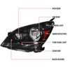 Spec-D Tuning 2lh-odsy05jm-abm | SPEC-D Tuning Honda Odyssey Headlights Black; 2005-2007 Alternate Image 6