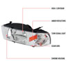 Spec-D Tuning 2LH-RAM94-ABM | Dodge Ram Crystal Housing Headlight Chrome; 1994-2001 Alternate Image 8